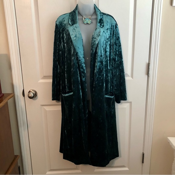 Cato Jackets & Blazers - CATO CRUSHED VELVET DUSTER JACKET 18/20 WOMEN PLUS SIZE EXCELLENT CONDITION
